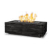 Rectangular wood grain fire pit