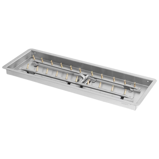 Rectangular Drop-In SS H Bullet Burner fire pit insert stainless steel