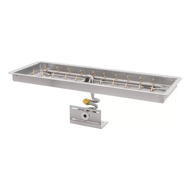 The Outdoor Plus stainless steel rectangular fire pit burner pan 48 inch