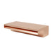 Smooth Flow Scupper copper pool water feature – curved metal pool scupper