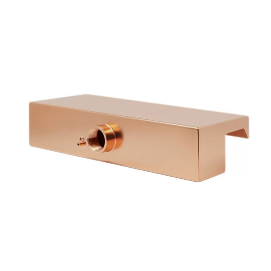 Smooth copper Flow  Scupper  – outdoor pool waterfall scupper