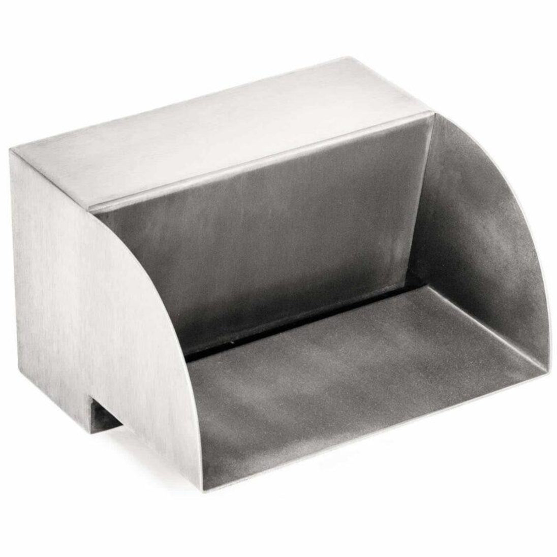 Smooth Flow Radius Scupper copper pool water feature – curved metal pool scupper