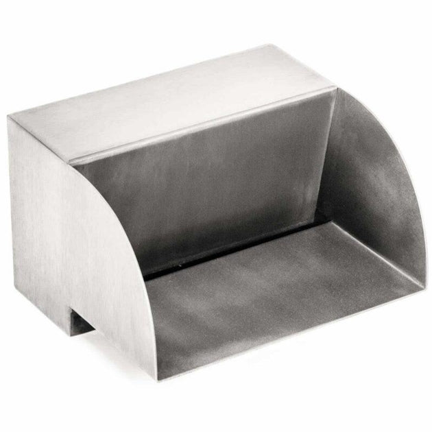 Smooth Flow Radius Scupper copper pool water feature – curved metal pool scupper